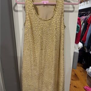 Lilly Pulitzer Gold Sequin Mini Dress
